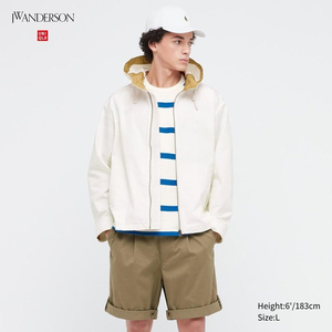 [WHITE]유니클로 JW앤더슨 오버사이즈 코튼파카 후드집업 JW ANDERSON