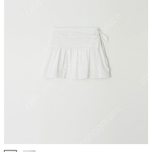 더위시 리즈 핀턱 리프 스커트 화이트