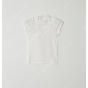 리즈(leeds) Summer layered tee(아이보리)
