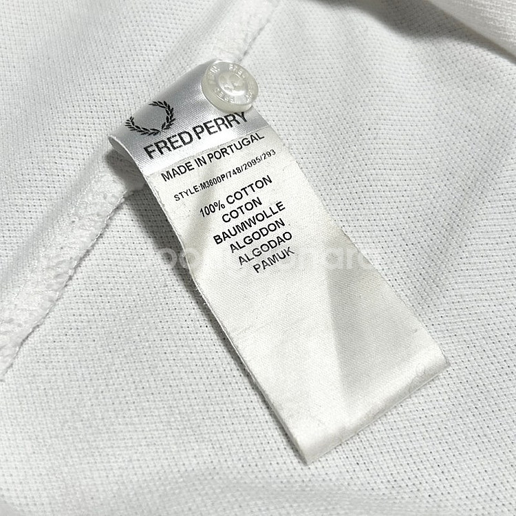 Fredperry 프레드페리 트윈 팁 화이트 반팔 카라...--7