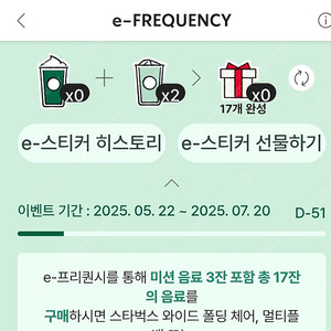 스벅 스타벅스 프리퀀시 일반