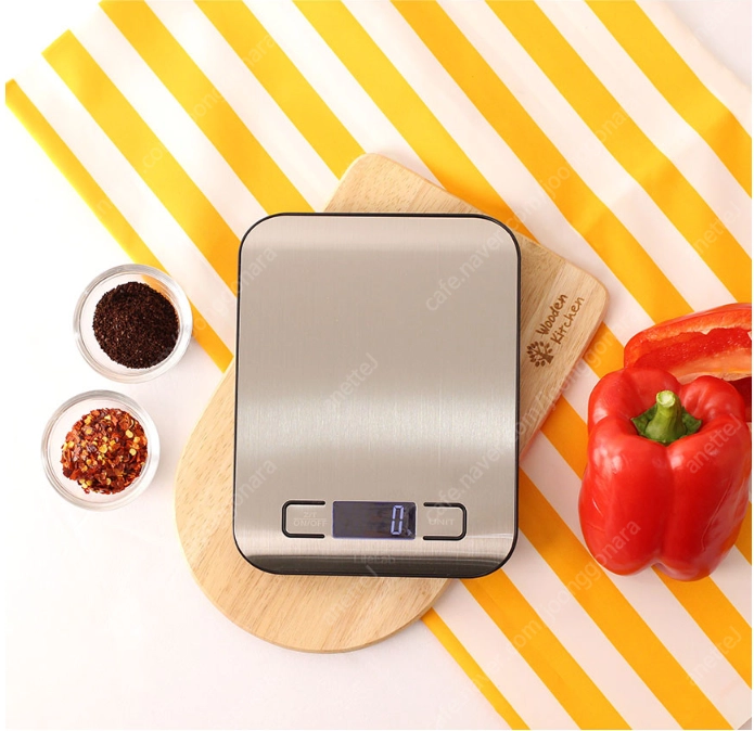 심플한 스텐 LED 주방저울 1g~1kg(미개봉) - 5,500 이미지