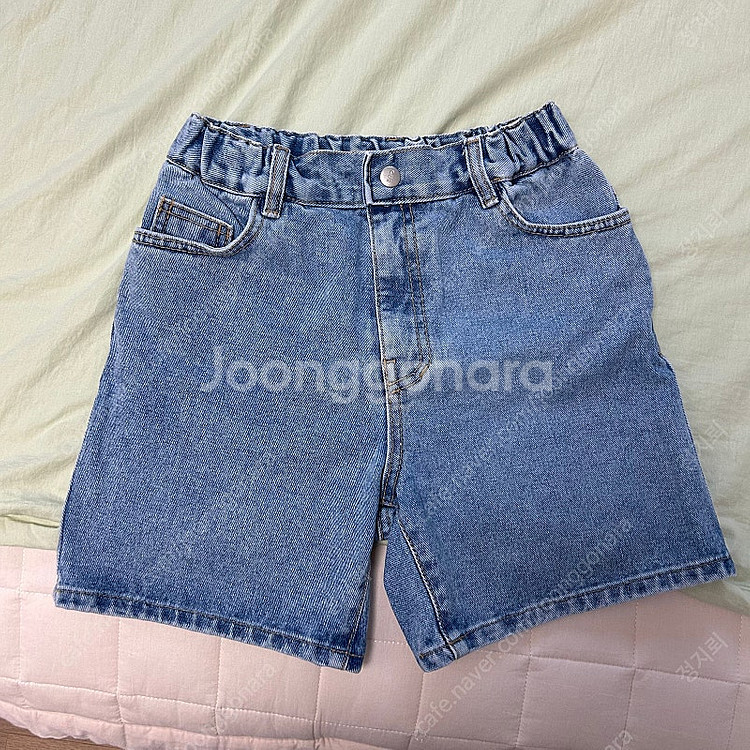 아워 플레인 4부 데님 반바지--0