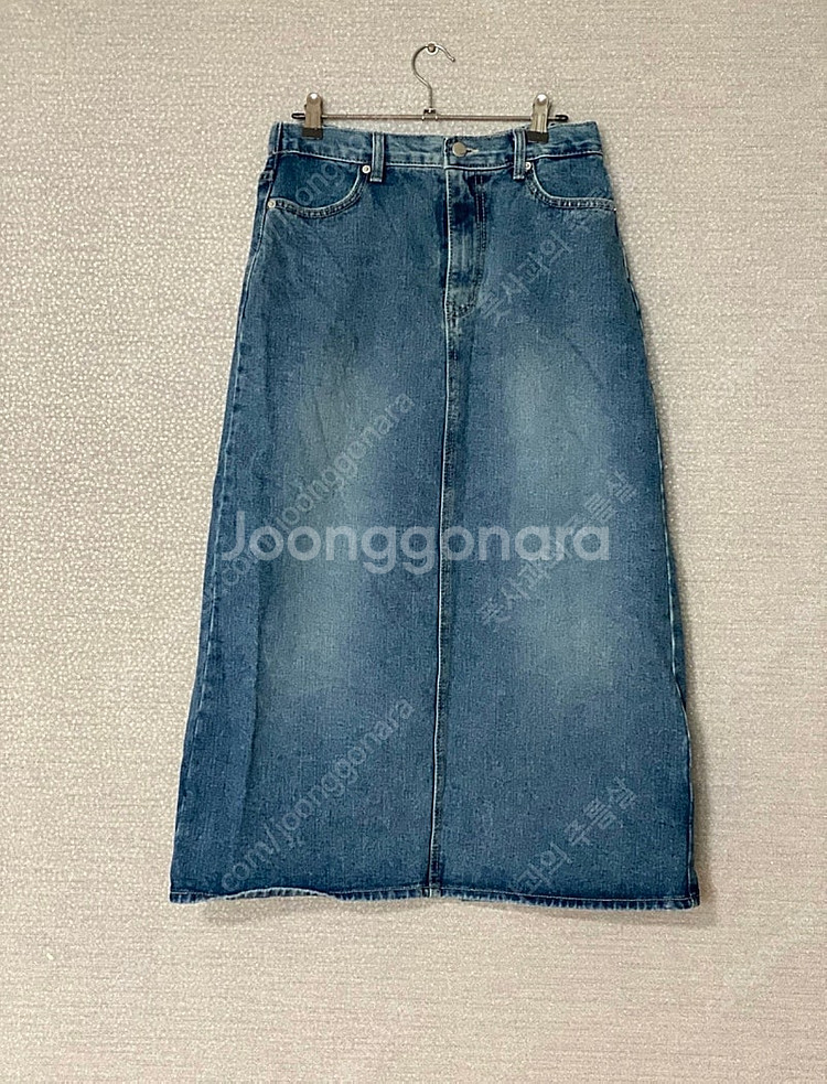 66-77) 리리앤코 롱데님스커트. 청치마--0