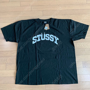 [XXL] stussy 스투시 블록 스포츠 피그먼트 다이드 반팔 티셔츠 블랙