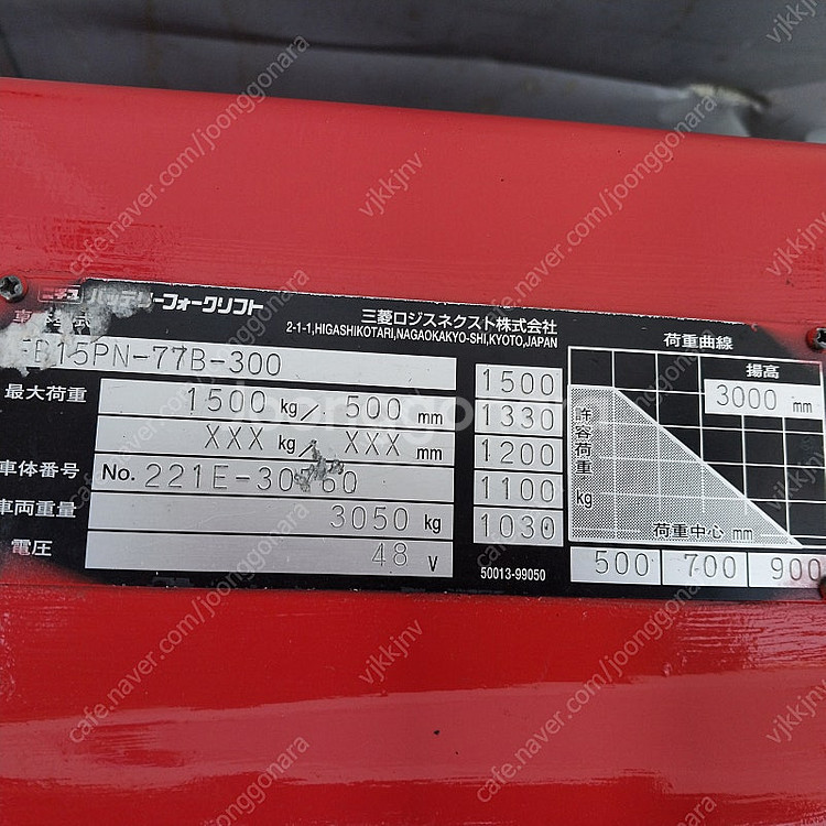 니찌유 전기식 전동지게차 1.5톤 싸이드쉬프트장착 20...--5