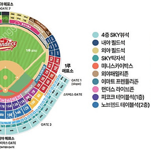 6월4일(수) SSG 랜더스 vs 삼성 라이온즈 3루 덕아웃 상단석 2연석(통로석)