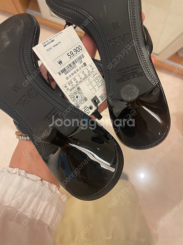 (새상품) 자라 키튼힐 샌들 5.5cm--7