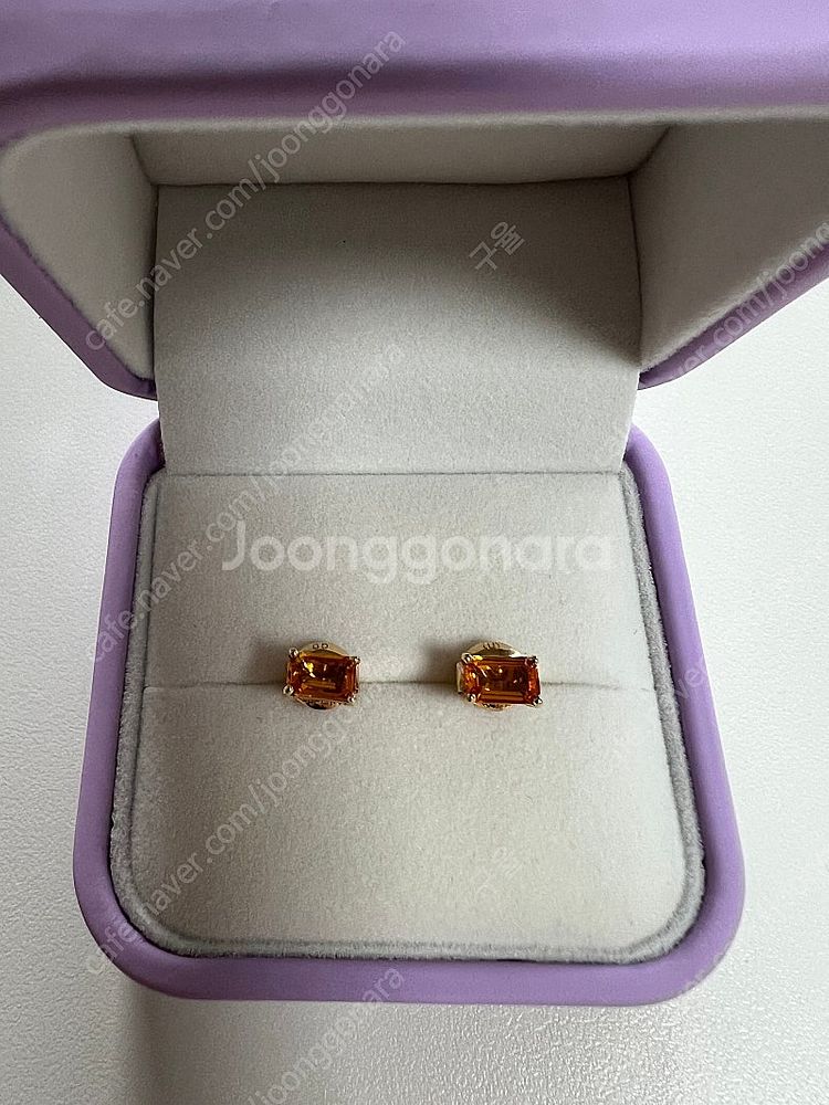 골든듀 18K 오렌지 사파이어 목걸이 + 귀걸이--4