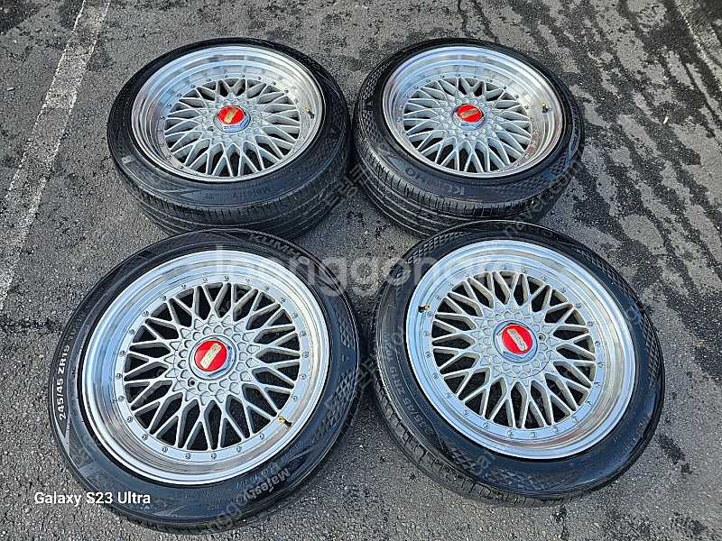 BBS ST 19인치 중고 휠타이어 세트 팝니다.245...--0