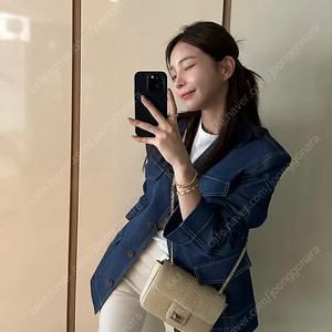 지윤미 씨에씨 ceeci 노카라 데님자켓 새상품