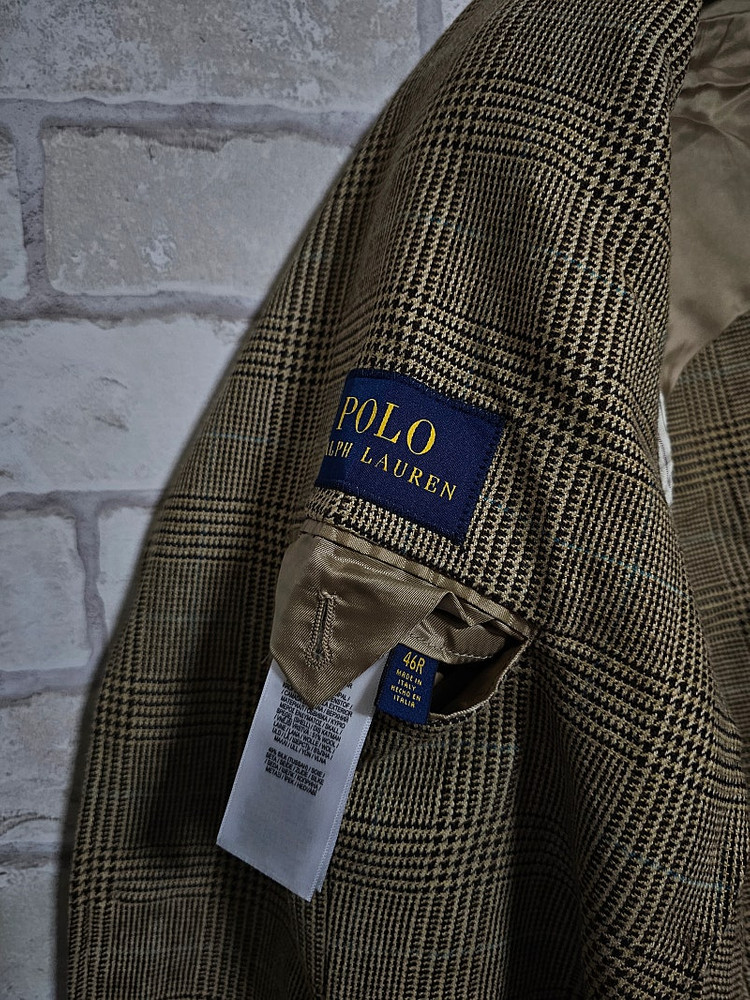 폴로 랄프로렌 이태리 글렌체크 트위드 블레이저 폴로코트 탑코트 블랙와치 류준열 발마칸 RL67 크리켓 가죽 플라이트... 이미지