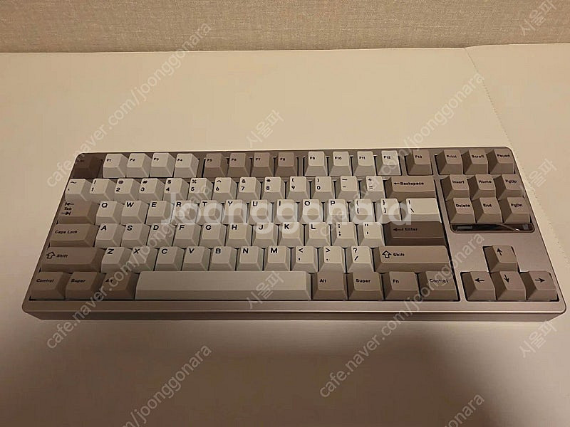 에보80 샌드골드 오트축 풀알루미늄 키보드--1