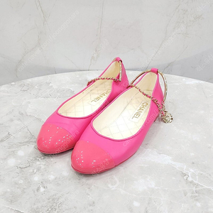 [럭스유] 37 / 샤넬 에나멜 발레리나 체인 플랫 슈즈