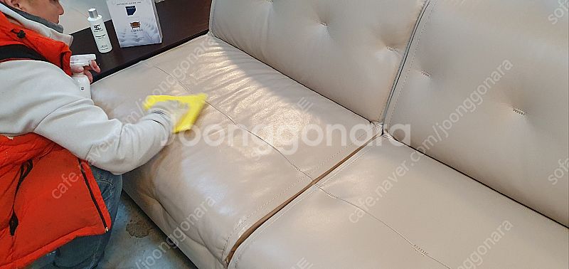 *판매* 자코모 모네 이태리 천연 통가죽 3인 소파급 ...--3