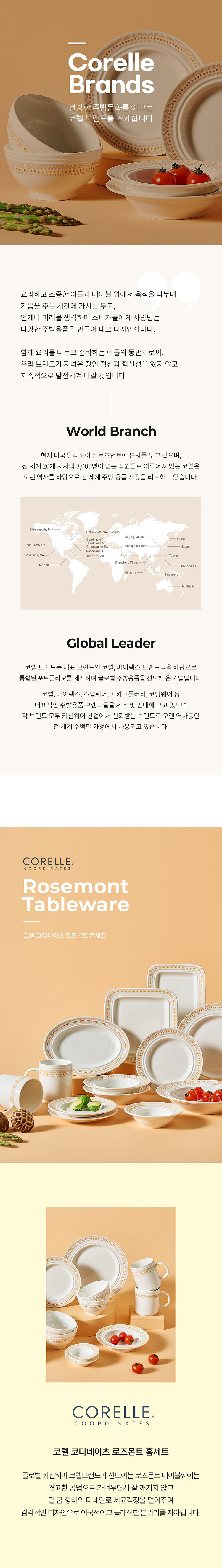 코렐 코디네이츠 로즈몬트 홈세트24종--1