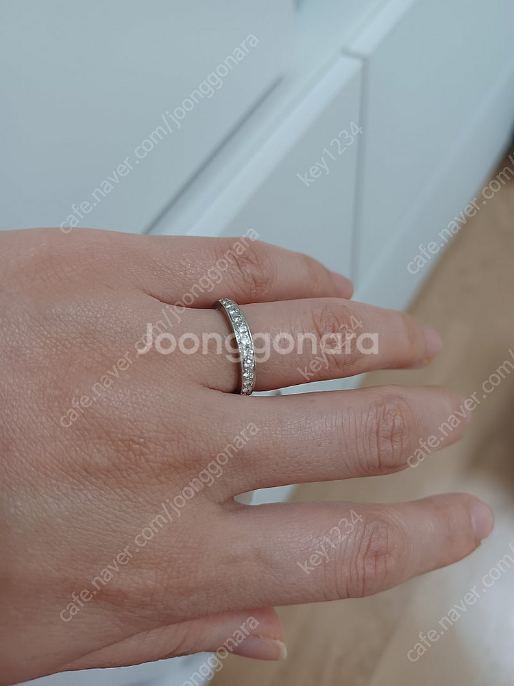3mm)티파니 13p다이아 플래티늄 가드링 반지(티파니...--9