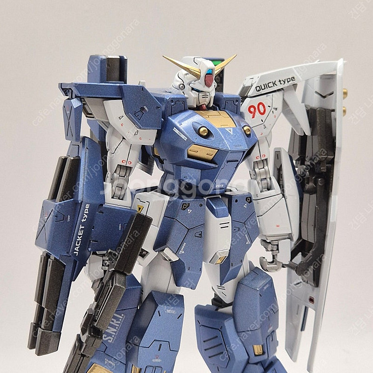 도색작 MG f90 건담 미션팩 j & q 반다이 프라...--2