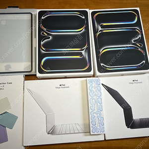 미개봉 아이패드 프로13 m4 2tb 셀룰러 스탠다드 글래스 블랙, 펜슬 프로, 매직 키보드