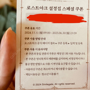 로스트아크 설정집 쿠폰