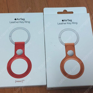 애플 정품 에어태그 가죽 레더 키링 케이스 새제품