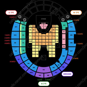 블랙핑크 콘서트 고양 월드투어 콘서트 BLACKPINK S석 연석 및 단석 판매합니다