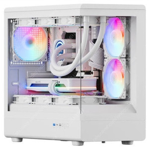 싸이번 EDGE CV-R5 SIXFAN 화이트 미니타워케이스 새상품 판매합니다.