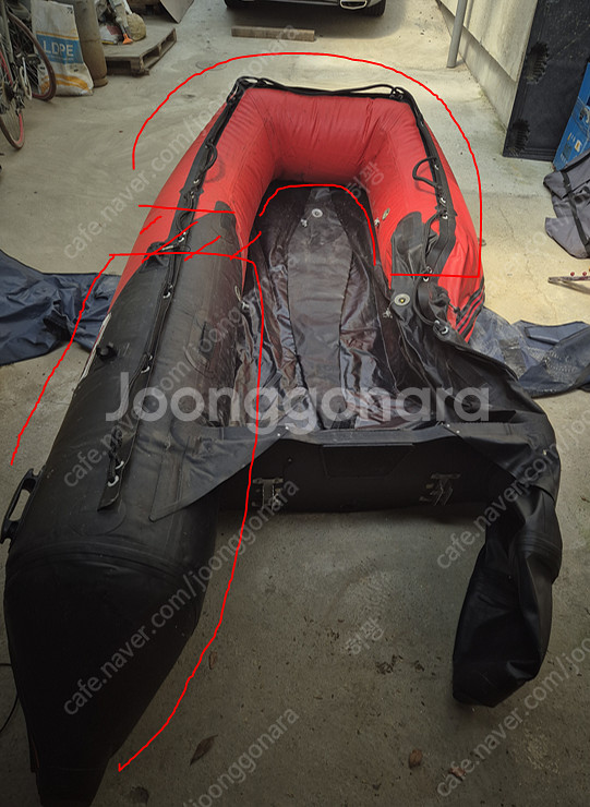 고무보트 쿠마340/도하츠9.8 팝니다--0