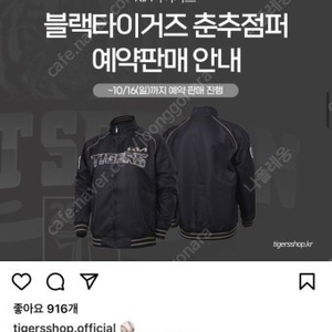 기아타이거즈 블타 춘추점퍼(110)