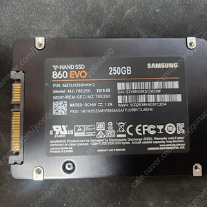 삼성 860 EVO 에보 SSD 250GB 250기가 팝니다.
