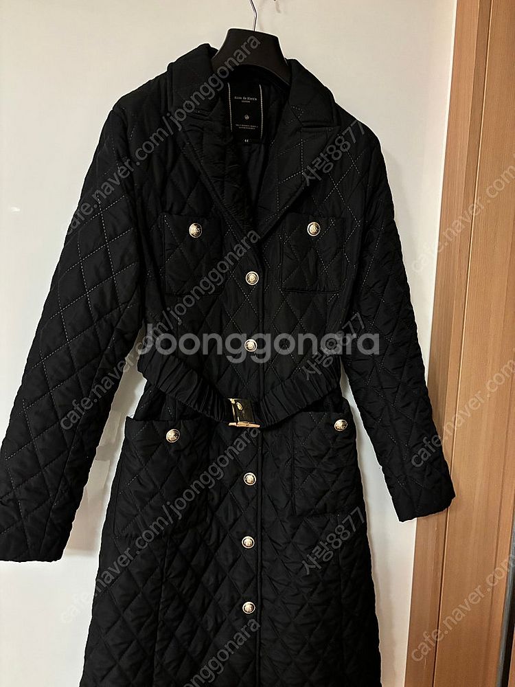제시뉴욕 금장단추 퀼팅 누빔 벨트 패딩 점퍼자켓 올드머...--4