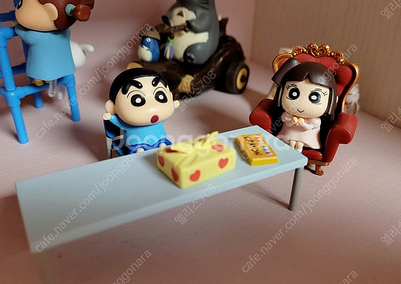 짱구 흰둥이 유리 수지 훈이 피규어 리멘트 가챠--0
