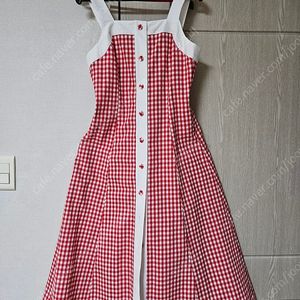 깅엄 체크 원피스( RED)