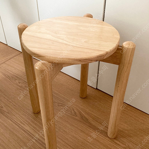 고무나무 원목 스툴