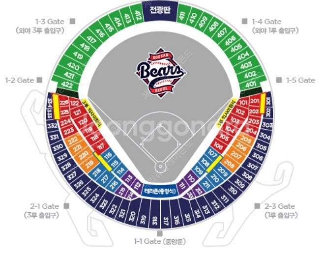 6/6 금 두산 vs 롯데 야구 1루 > 3루 교환 양...--0