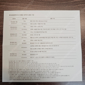 롯데호텔 통합 숙박권