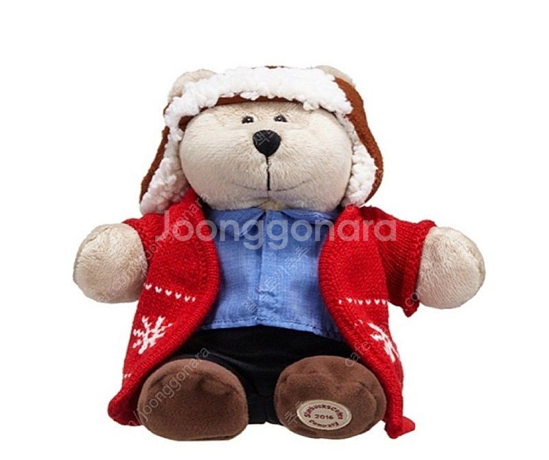 스타벅스 베어리스타 보이 크리스마스 홀리데이 곰인형 눈...--1