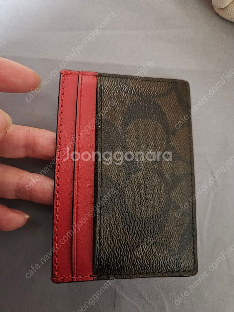 코치 체리 카드지갑--1