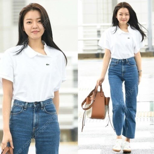 (고아성/김나영 착용) 라코스테 가오리 사선 카라 폴로 반팔