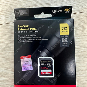 정품 샌디스크 Sandisk SD512GB Extreme Pro 메모리카드 판매(미개봉, 택포)