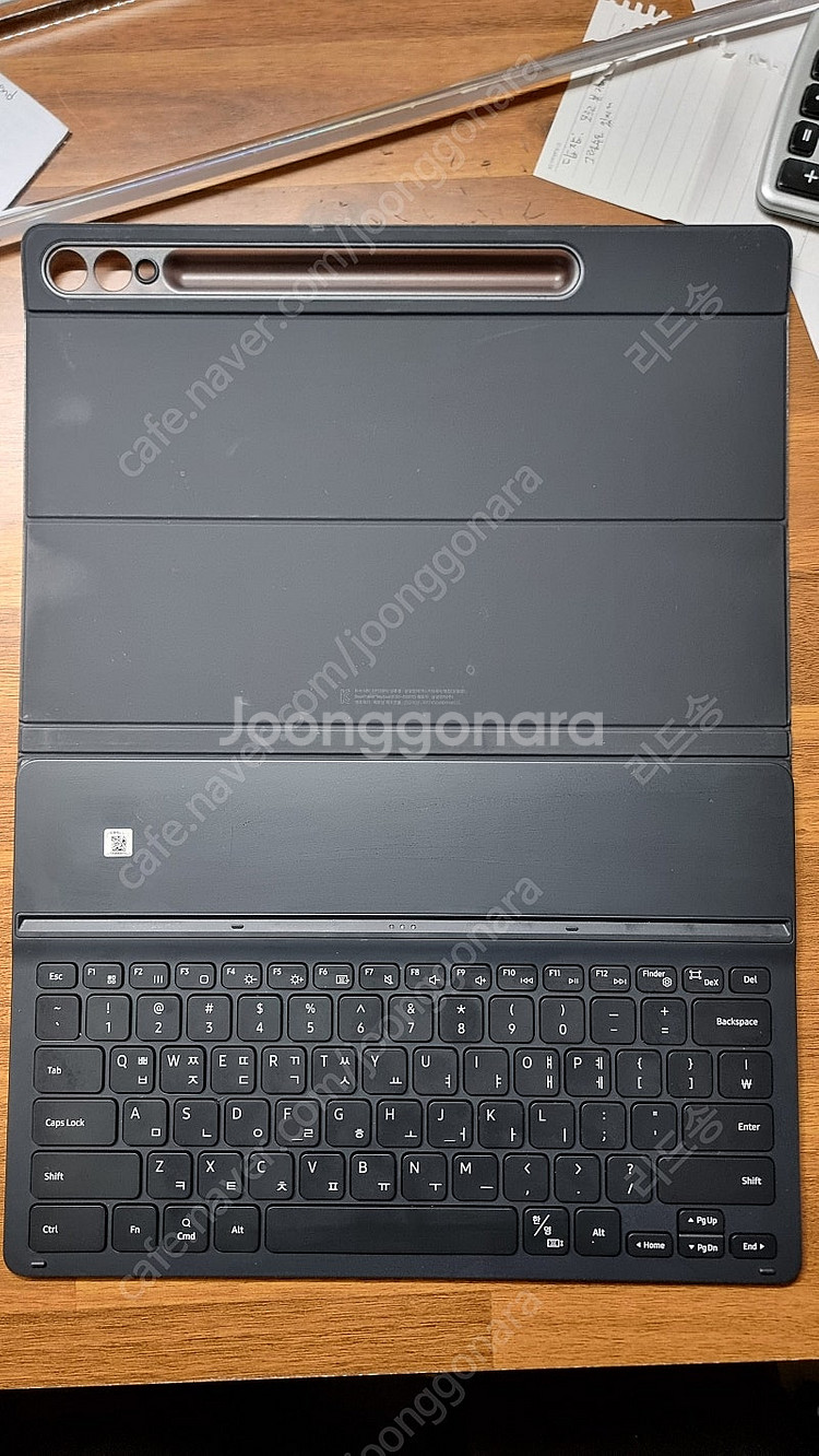 갤럭시탭 s9+/s9 fe+용 정품 슬림키보드북커버--2