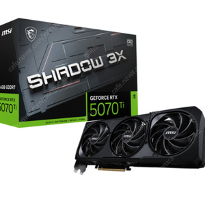 MSI 지포스 RTX 5070 Ti 쉐도우 3X OC D7 16GB 팝니다.