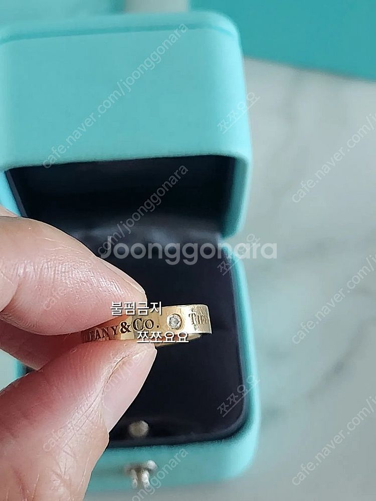 (풀세트) 티파니앤코 밴드링 다이아 3p 18k링 반지--5