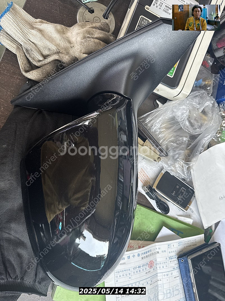 스포티지R 조주석 사이드미러 블랙 팝니다(새상품)--0