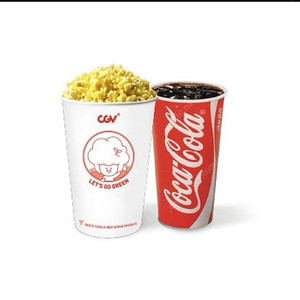 CGV 팝콘M 1개+음료M 1개 세트 모바일쿠폰입니다