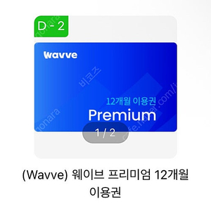 wavve 웨이브 프리미엄 12개월 (1년) 이용권