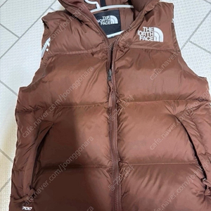 노스페이스 눕시 패딩 조끼 다크오크 xs