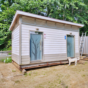 남녀분리형 수세식 화장실 컨테이너 (대형 4.1평형) 중고 특가! 타일마감·즉시 사용 가능!