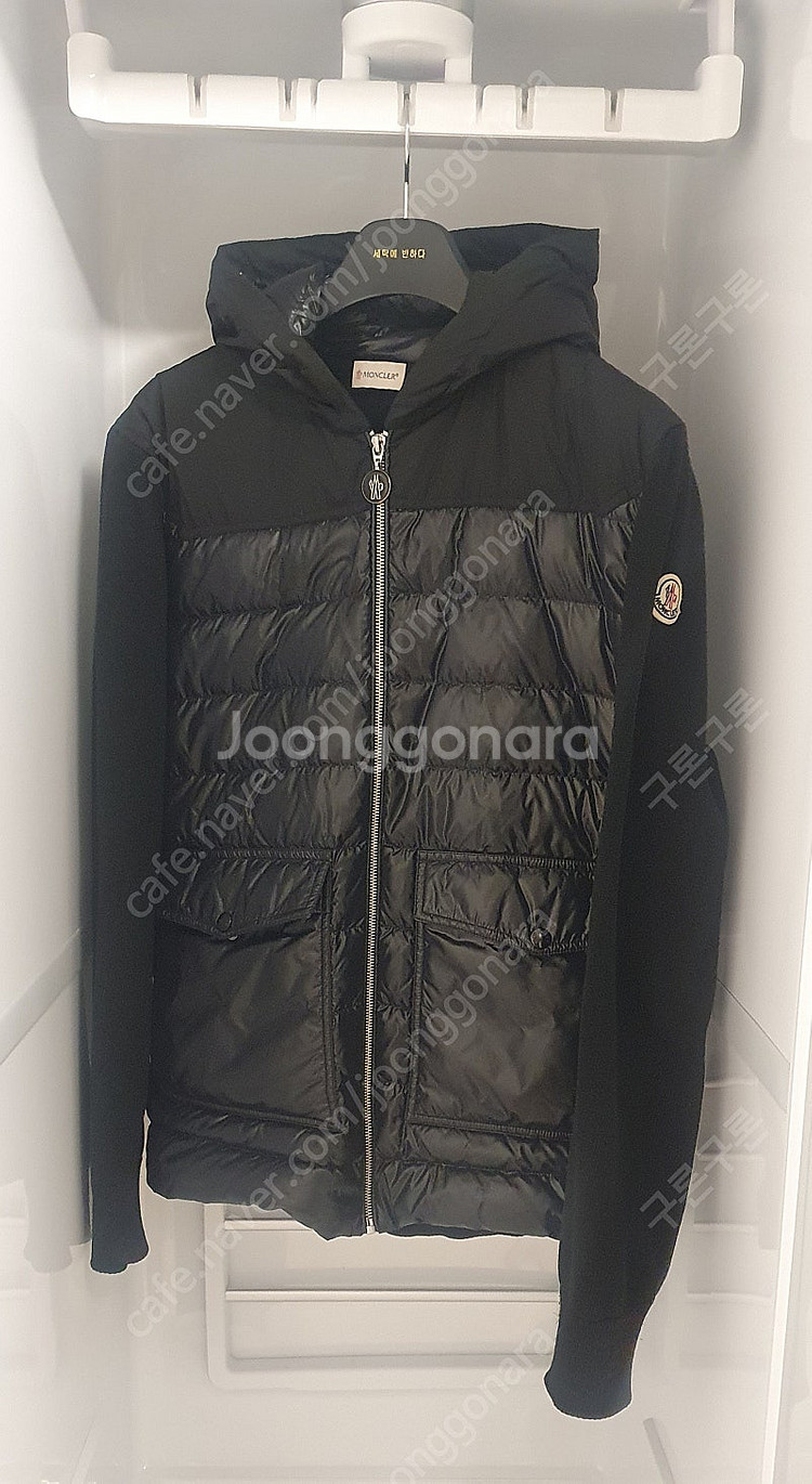 몽클레어 22ss 니트 후드패딩/블랙/XL--0