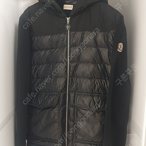 몽클레어 22ss 니트 후드패딩/블랙/XL